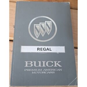 1992 Buick Regal Owner's Manual Premium American Motorcars GM